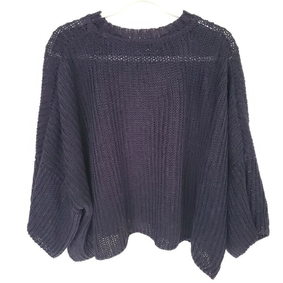 Vintage Eskandar Knit 100% Linen Sweater Womens Large Blue see through Lagenlook - Picture 13 of 16